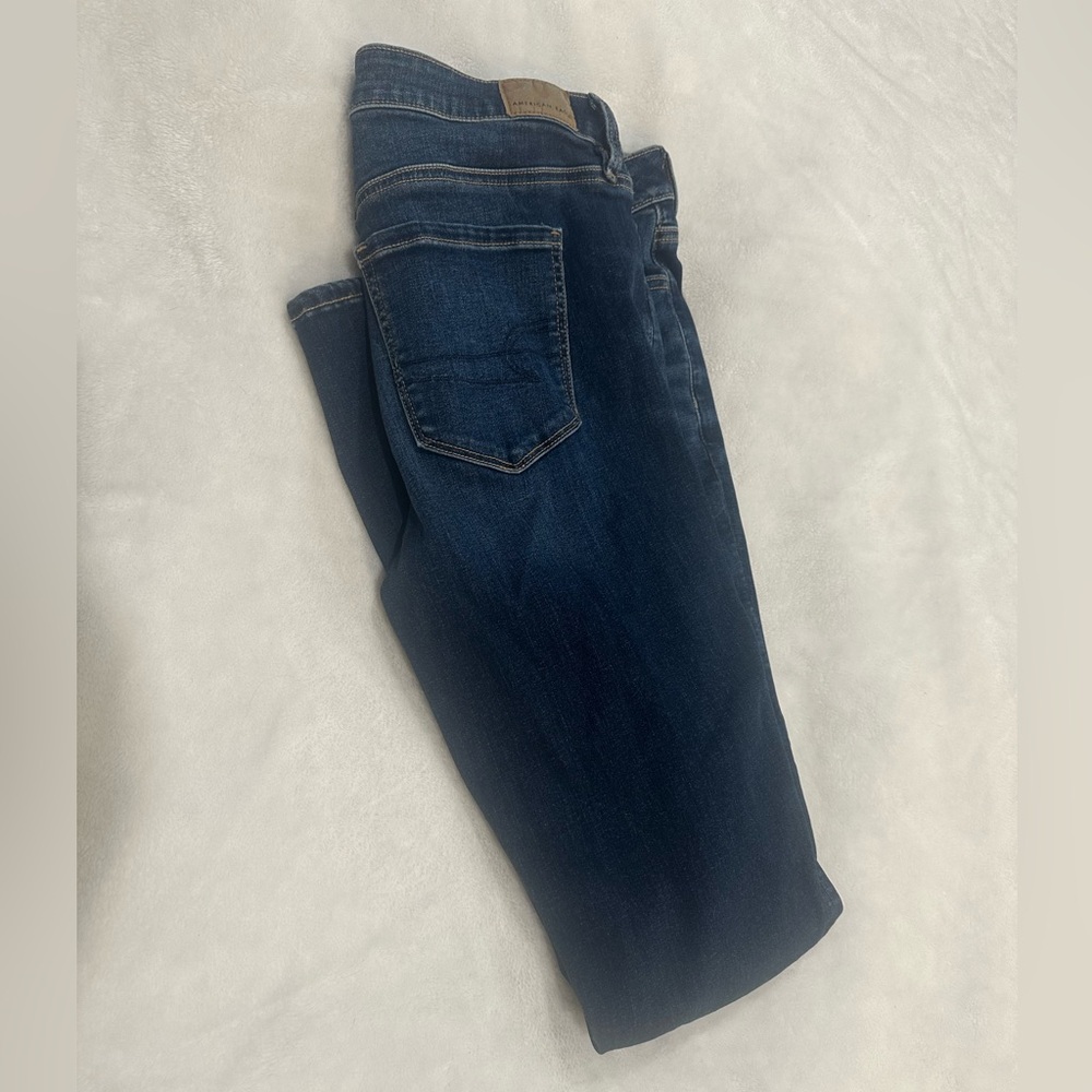 American Eagle Dark Blue Low Rise Skinny Jeggings